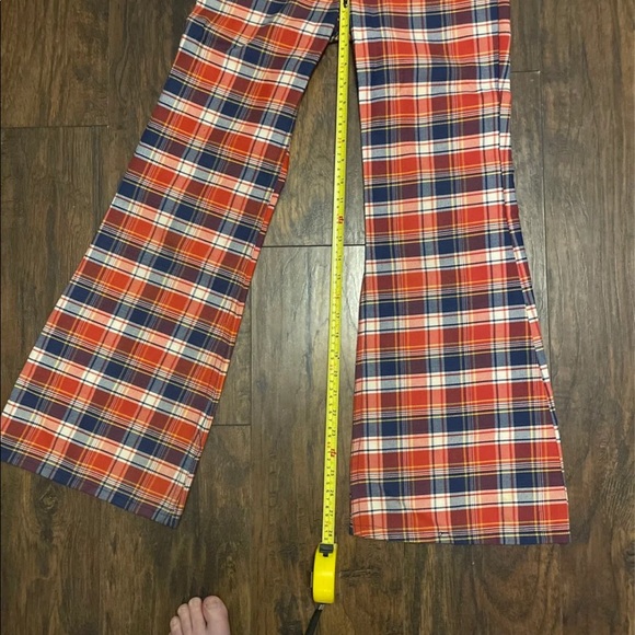 Vintage plaid bell bottom- flare jeans size 00 -1 - Picture 7 of 12